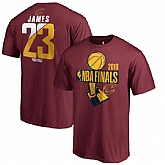 Cleveland Cavaliers LeBron James Fanatics Branded 2018 NBA Finals Bound Player Name & Number T-Shirt Burgundy,baseball caps,new era cap wholesale,wholesale hats